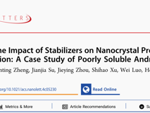 91色情
熊炜助理教授在自然指数期刊Nano Letters发表纳米晶药物研究成果